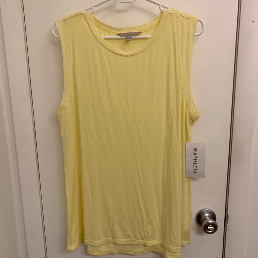 Athleta Cloudlight Hybrid Tank XL PINEAPPLE YELLOW